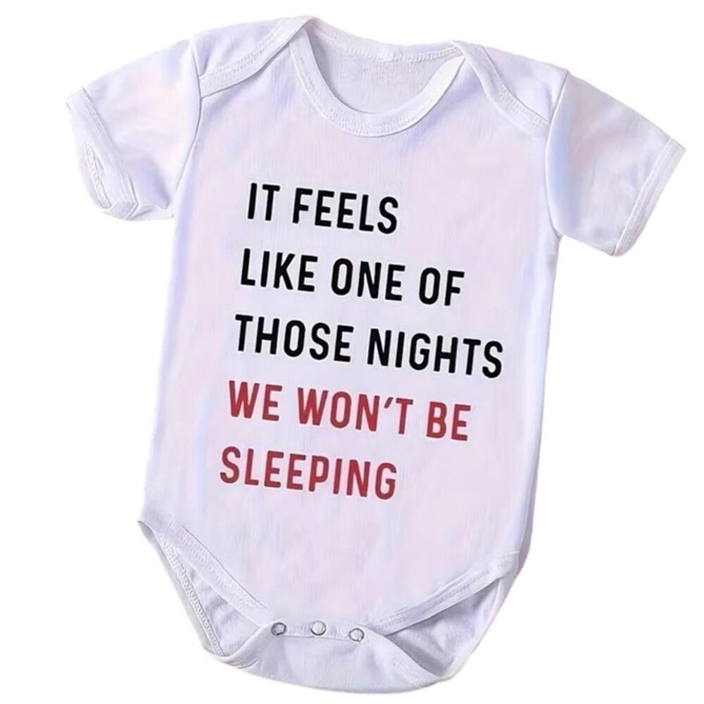 Short-Sleeve Onesie 'It Feels Like One of Those Nights We Won't Be Sleeping' ts